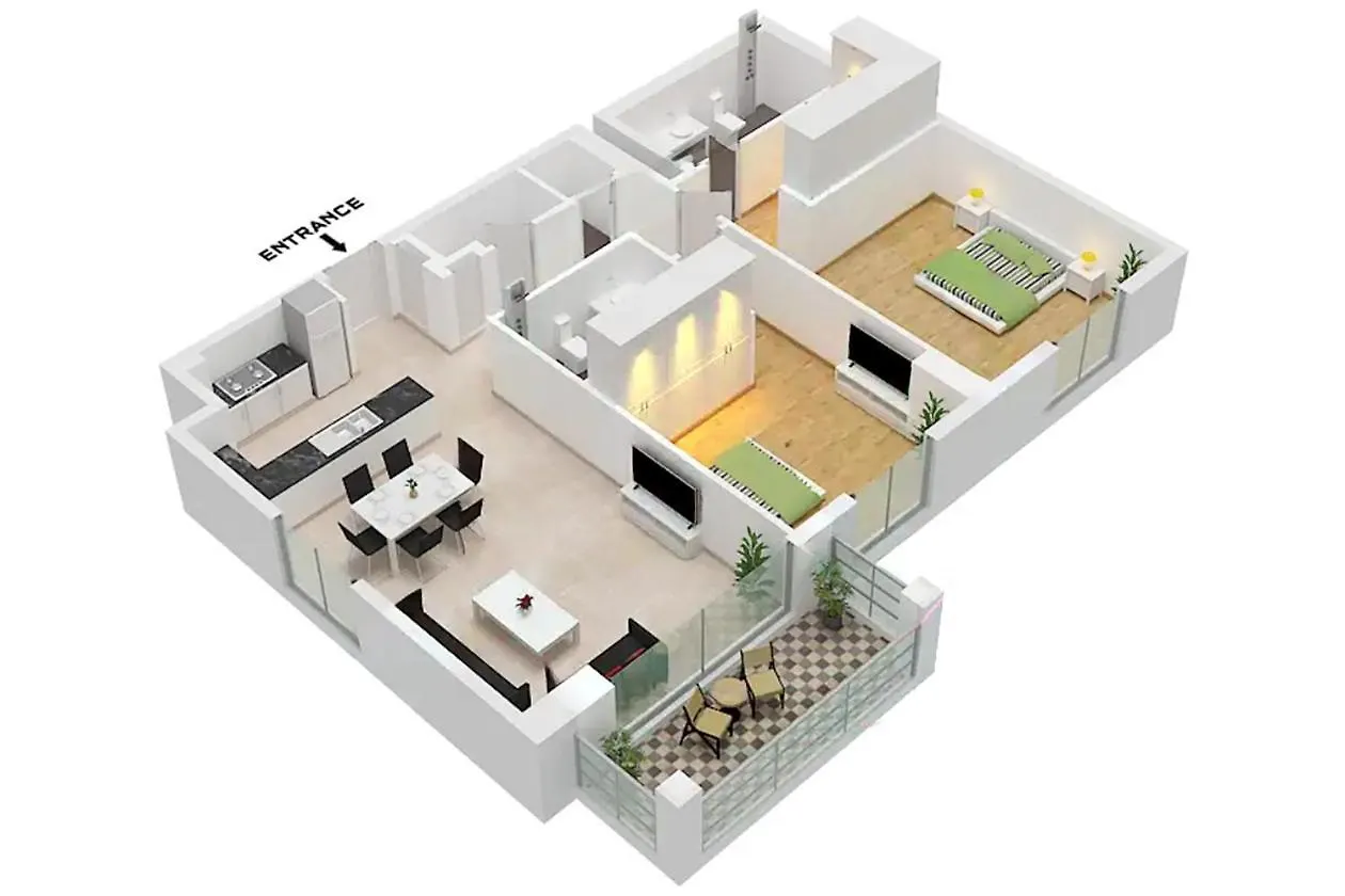 Lux The La Mer Luxury Burj View Suite 3 Dubai Apartment